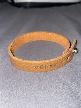 J balvin Vélez Tan Leather Wrap Bracelet
